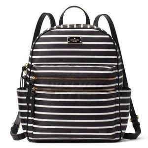 kate spade large striped backpack